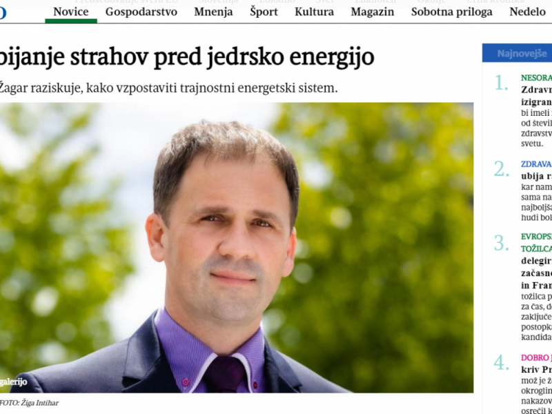 Tomaž Žagar o jedrski energiji in prihodnosti energetike